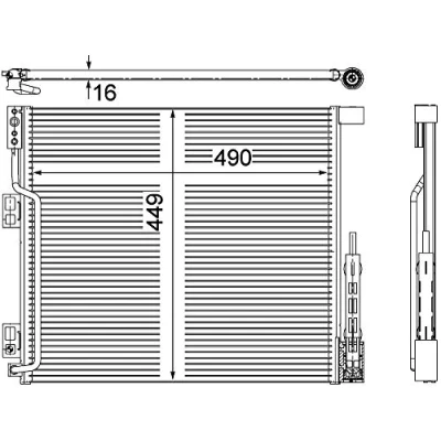 Afbeelding van Condensor, airconditioning MAHLE AC 570 000P
