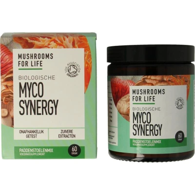 Afbeelding van Mushrooms F Life Myco Synergy Poeder Bio 60g