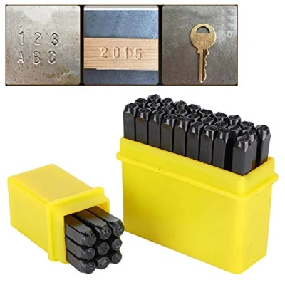 Afbeelding van Stempelen Stempel Nummer Brief Stempels Koolstofstaal Metalen sieraden Craft voor Markering Vereisten:(5MM)