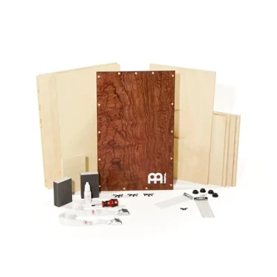 Afbeelding van Meinl Percussion DMYO CAJ BU Deluxe Make Your Own Cajon bouwpakket met alle benodigde accessoires en Bubinga frontplaat