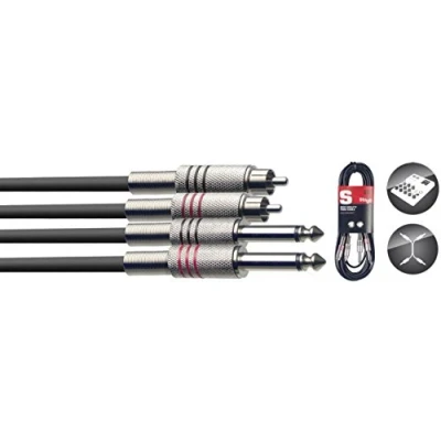 Afbeelding van Stagg STC6PCM 2x jack mono naar RCA verloopkabel 6 meter