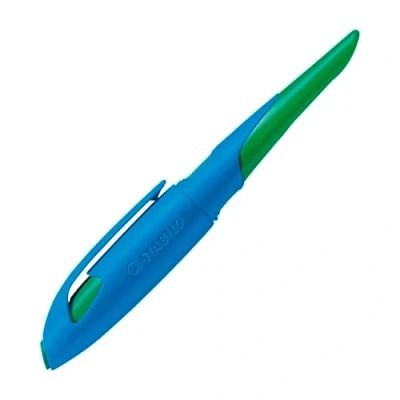 Afbeelding van STABILO EASYbirdy Ergonomische Vulpen Rechtshandig Hemels Blauw/Gras Groen A Nib Voor Beginnende Schrijvers