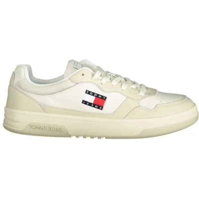 Afbeelding van Tommy Jeans Cupsole Sneakers laag, Heren, Maat: 41, Newsprint Leer/ synthetisch