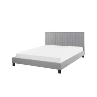 Afbeelding van Beliani Tweepersoonsbed POITIERS Grijs polyester