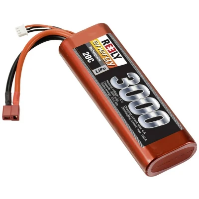 Afbeelding van Reely LiPo accupack 7.4 V 3000 mAh Aantal cellen: 2 20 C Stick hardcase T stekkersysteem