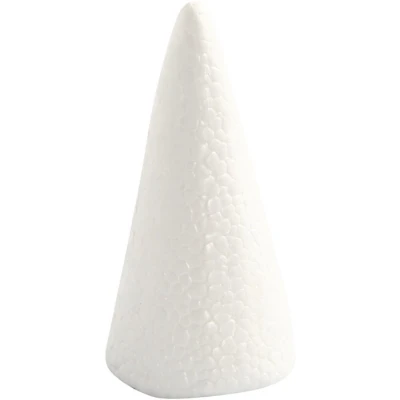 Afbeelding van Creotime Styropor model Kegels 11 Cm Wit 5 Stuks
