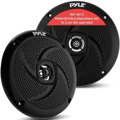 Afbeelding van Pyle Marine Luidsprekers Waterdichte Speakers voor Boten Weerbestendige Buitenluidsprekers 180 Watt 1 Paar Zwart