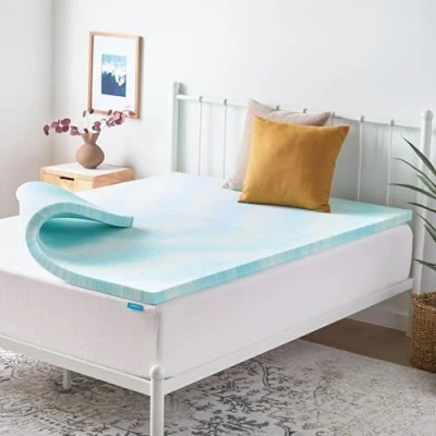Afbeelding van Linenspa Gel Swirl Memory Foam Topper, Queen