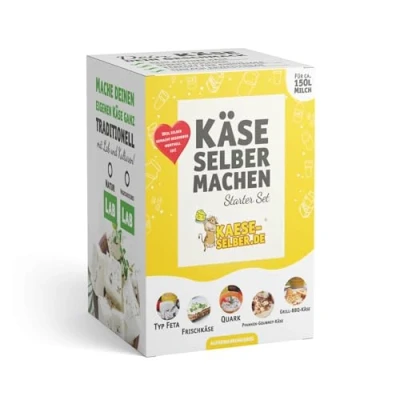 Afbeelding van Kaas zelf maken starterset incl. receptenmap en video instructies (voor kaas, kwark verse kaas); traditionele kaasbereiding