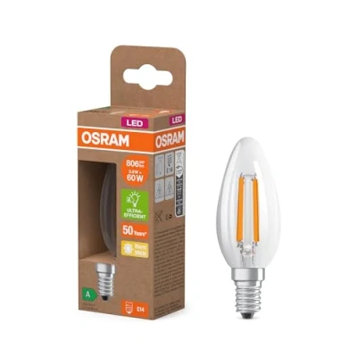 Afbeelding van OSRAM 4099854255120 LED lamp Energielabel A (A G) E14 Kaars 3.8 W = 60 Warmwit (Ø x h) 35 mm 1 stuk(s)