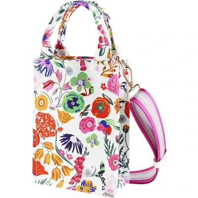 Afbeelding van Handtas bloemen Schoudertas Crossbodytas Multicolor Gestreepte bag strap