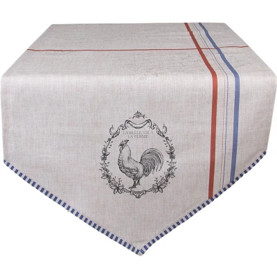 Afbeelding van Clayre &amp; Eef Tafelloper 50x160 cm Beige 100% Katoen Haan Tafelkleed