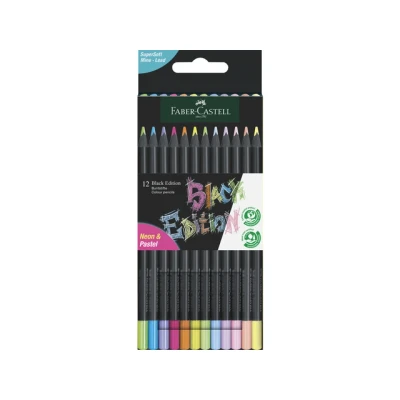 Afbeelding van Kleurpotlood FC Black Ed. neon+pastel in karton