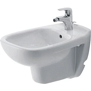 Afbeelding van Duravit D Code wandbidet 35.5x54.5cm met kraangat overloop wit