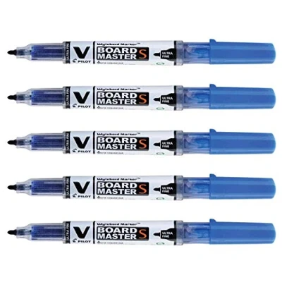 Afbeelding van Pilot V Board Master S Whiteboard marker, ultradun, blauw, 3 stuks