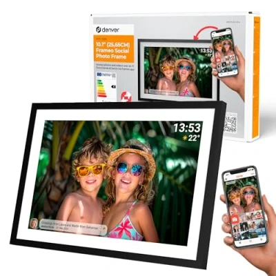 Afbeelding van Denver Digitale Fotolijst 10.1 inch HD Frameo App Fotokader WiFi IPS Touchscreen 16GB PFF1016