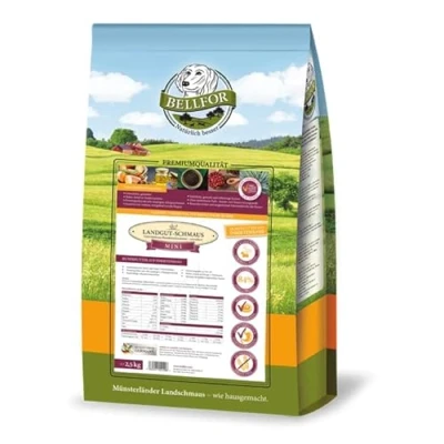 Afbeelding van Bellfor Landgut Schmaus Mini Hypoallergene graanvrije hondenvoeding met insectenproteïne van 2,5 kg voor kleine hondenrassen, zeer verteerbaar en zonder dierlijke bijproducten