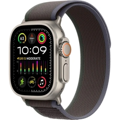 Afbeelding van Apple Watch Ultra 2 49mm Titanium Blue/Black Trail Loop M/L (145 220mm)