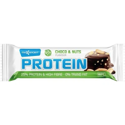 Afbeelding van MaxSport Choco &amp; Nuts Protein Reep 60GR