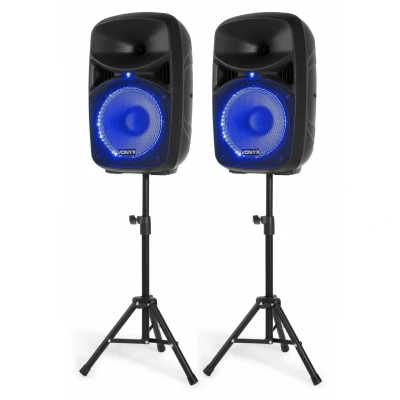 Afbeelding van Vonyx VPS102A geluidsinstallatie 600W met stands en LED&#039;s