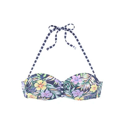 Afbeelding van VENICE BEACH Bikinitop marine / lichtgeel lichtgroen sering