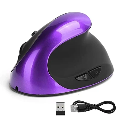 Afbeelding van Draadloze Optische Verticale Muis, 3e Generatie Ergonomische Muis Gaming Muizen Computermuizen(Purper)