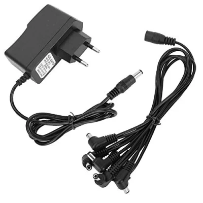 Afbeelding van RiToEasysports Muzikale adapter, professionele gitaar effectpedaal voeding, 9 V, 1 A één Tow 6 netsnoer (EU adapter)