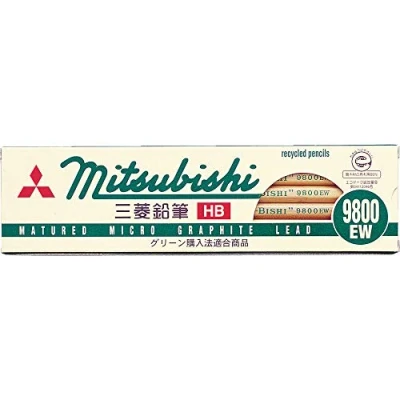 Afbeelding van Mitsubishi potlood gerecycled 9800EW HB 12 stuks K9800EWHB