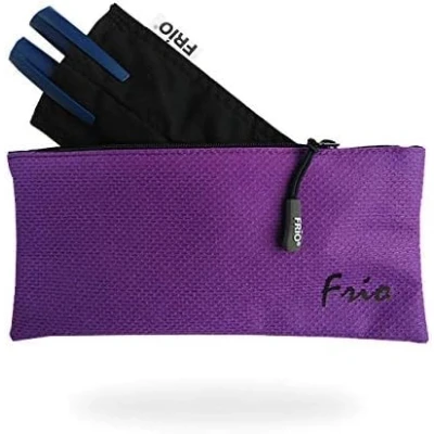 Afbeelding van FRIO VIVA DUBBELE 10 x 18 cm Insuline zak voor 2 pennen of bijvoorbeeld 1 pen en reserve patronen met een ritssluiting (paars)