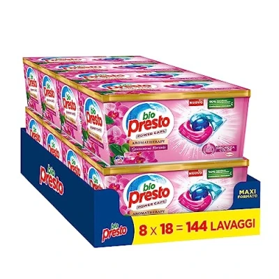 Afbeelding van Bio Presto Power Caps Color wasmiddel in capsules, voorgedoseerd, verpakking met 144 wasbeurten
