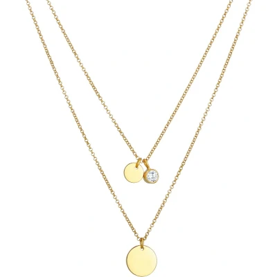Afbeelding van Elli Layer LOOK Basic Ketting goldcoloured, Dames, Maat: 40, Gold coloured