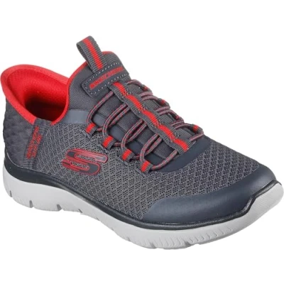 Afbeelding van Skechers Jongens Summits High Range Slip ins Sneaker, Houtskool Lime, 2 UK Kind, Child