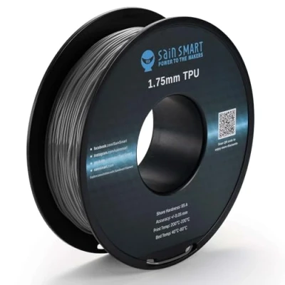 Afbeelding van SainSmart TPU 3D printerfilament, 1,75 mm, 0,8 kg, grijs