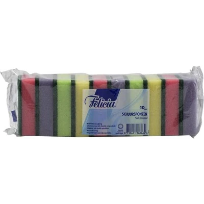 Afbeelding van Schuurspons Assorti Kleur 90x58x30 Mm (10 Stuks)