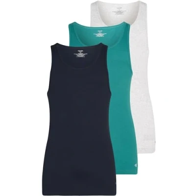 Afbeelding van CALVIN KLEIN Heren TANK 3PK LV00NB4036 Tanktop, Multi (SHORELINE, Sneeuw Hthr, LIVELY Teal), M, (Kustlijn, Levendig M