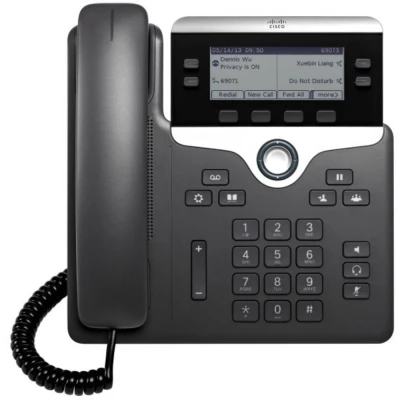 Afbeelding van Cisco CP 7821 3PCC K9= VoIP systeemtelefoon LC display Zwart, Zilver