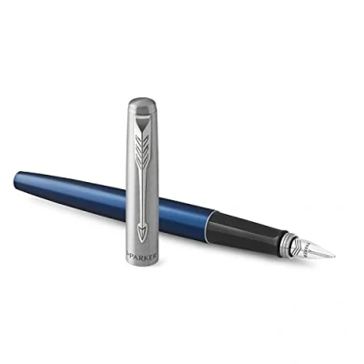 Afbeelding van Parker Jotter Royal Blue CT Vulpen Schrijfwijze: Kleur: Blauw De Vulpenwereld