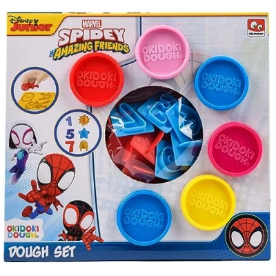 Afbeelding van Marvel Spidey Okidoki Dough Klei Vormpjes Set Speelklei