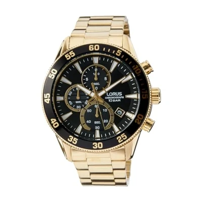 Afbeelding van Lorus RM330JX9 Horloge Chronograaf staal goudkleurig zwart 45 mm