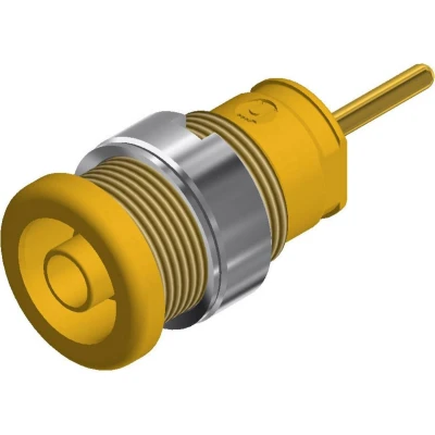 Afbeelding van SKS Hirschmann SEB 2630 S1,9 Veiligheids labconnector, female Bus, inbouw verticaal Stift Ø: 4 mm Geel 1 stuk(s)