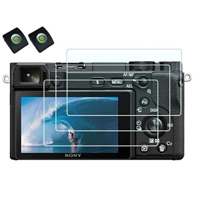 Afbeelding van Screen Protector voor Sony Alpha 6300 6400 6000 5000 A6300 A6400 A6000 A5000 Camera met Hot Shoe Cover, 0,3 mm High Definition 9H Hardheid Optische LCD Premium Glas Beschermhoes [2+3 Pack]
