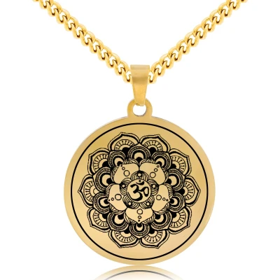 Afbeelding van Kruin Chakra (Sahasrara) Ketting Goudkleurig Talisman Roestvrij Staal Spiritueel Cadeau Pax Amare