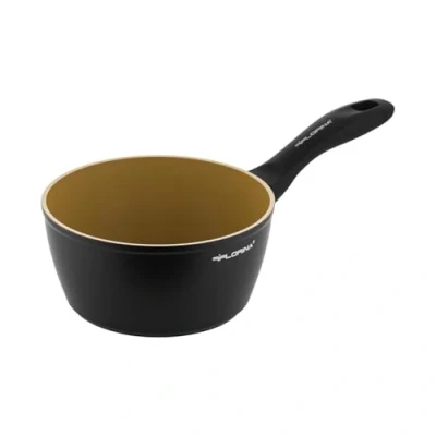 Afbeelding van FLORINA AMVEGAN Aluminium Steelpan 16 cm I 1. 1L Hoge duurzaamheid Olijfolie keramische coating Gemakkelijk koken en wassen Voor alle soorten kachels Origineel ontwerp