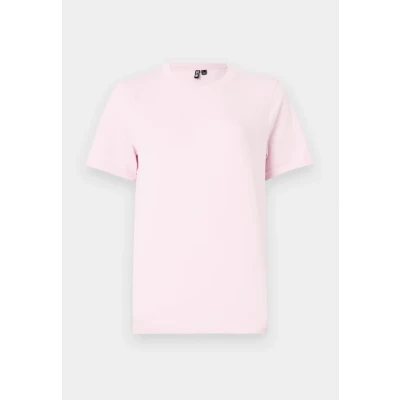 Afbeelding van Pieces Pcria FOLD UP Solid TEE Tshirt basic, Dames, Maat: XS, Roseate spoonbill