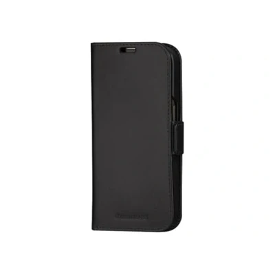 Afbeelding van iPhone 15 Plus Bookcase hoesje dbramante1928 Effen Zwart Leer