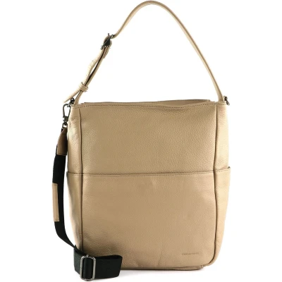 Afbeelding van FREDsBRUDER Leren Schoudertas Bandolin Big Hobo Sand Beige
