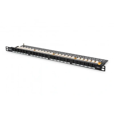 Afbeelding van Digitus DN 91624U SL SH 24 poorten Netwerkpatchpaneel 483 mm (19) CAT 6 0.5 HE Zwart