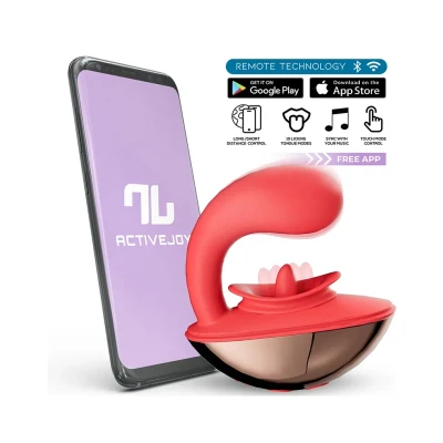 Afbeelding van Intoyou Rondy Likkende Clitoris Vibrator Met App Control Rood