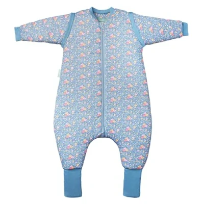 Afbeelding van molis&amp;co. Pyjama met afneembare mouwen, antislip sokken, TOG 2.5, Wild Orchid patroon, 100% katoen, Oeko Tex standaard 100, 4 jaar