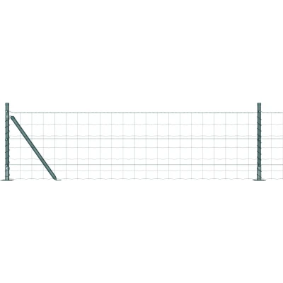 Afbeelding van vidaXL Euro Omheining met 13 Flanged Posts 0.4x25 m Gegalvaniseerd Staal